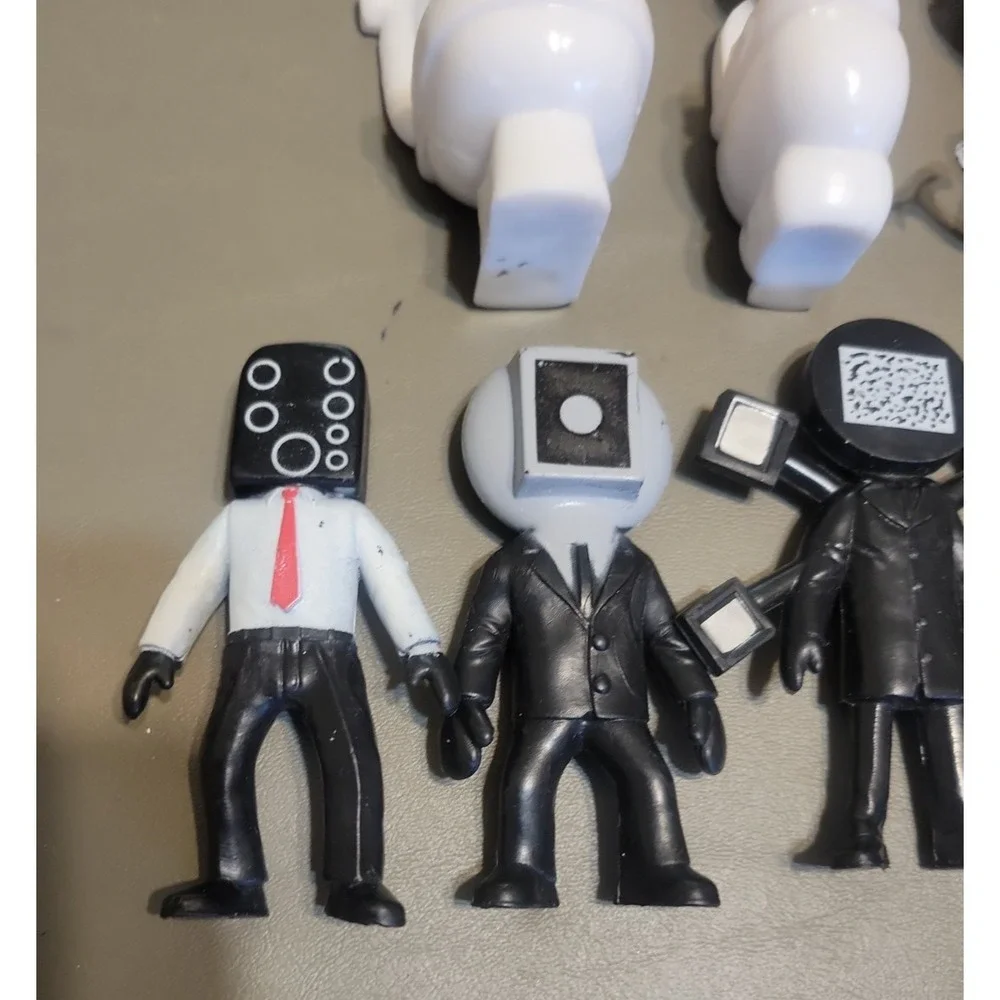 Skibidi Toilet Figures Set Cameraman TV Man Speaker Model Toys Cake Topper‎ lot